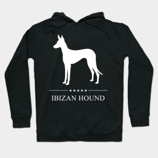 Ibizan Hound Dog White Silhouette Hoodie